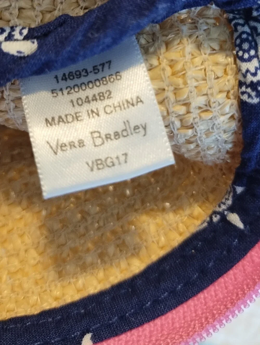 Vera Bradley Sea Turtle Straw Pouch